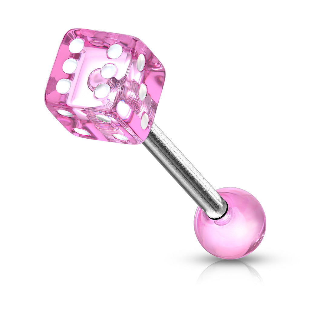 14ga Barbell Acrylic Dice